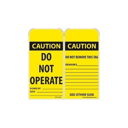 NMC TAGS, CAUTION, DO NOT OPERATE,  RPT174ST